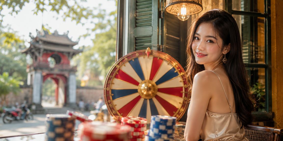 Người Hà Nội thư giãn uống cà phê bên cạnh màn hình xem kết quả may mắn