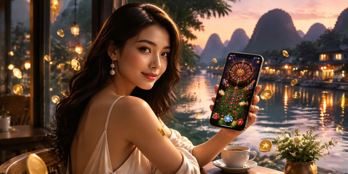 Người dùng cài ứng dụng casino trên điện thoại tại quán cà phê Ninh Bình